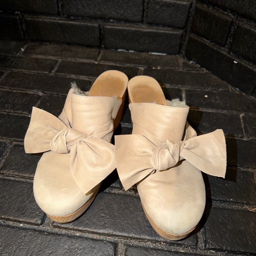 Free People Platform Clogs w/ Bow